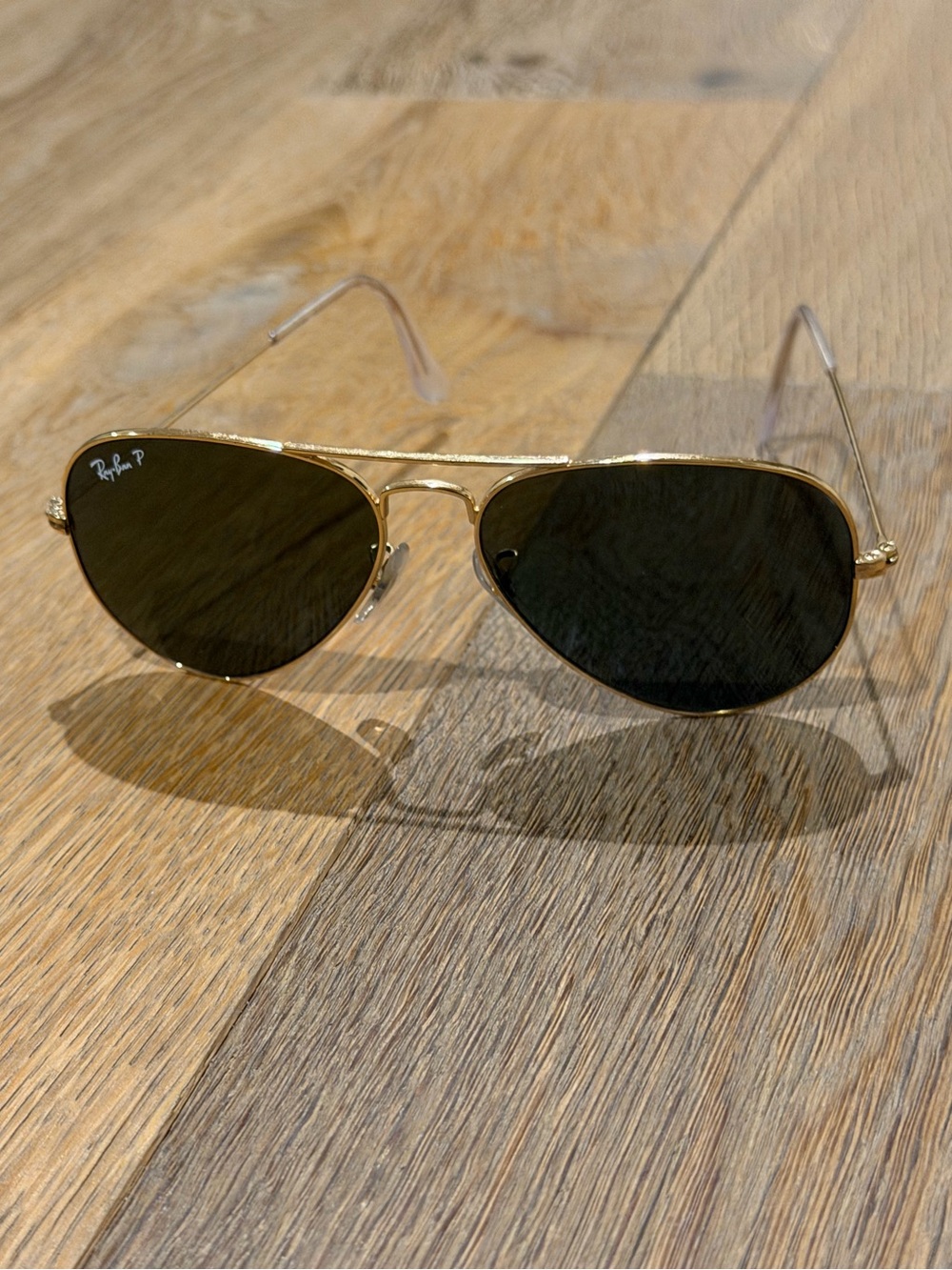 Ray-Ban Aviator Large Metal Polarized Sunglasses Gold - Picture 2 of 8